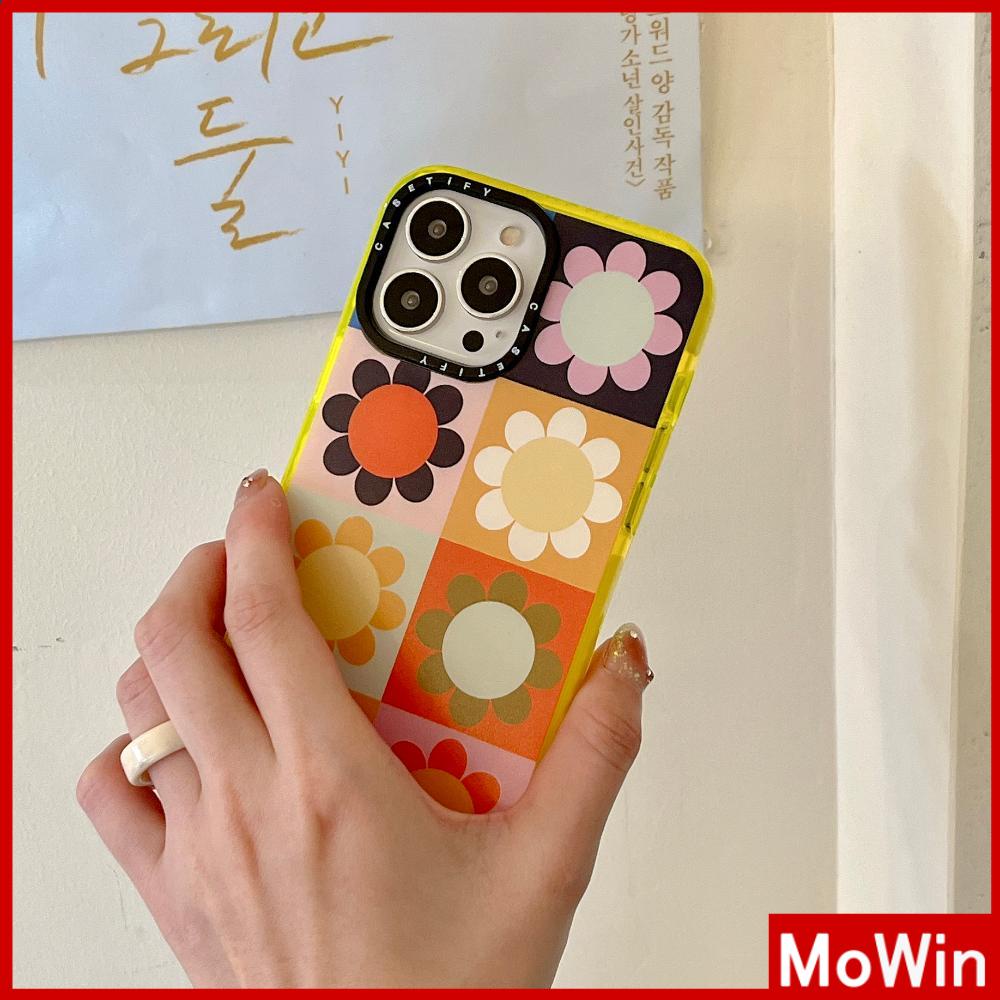 Ốp Điện Thoại Silicone Mềm Trong Suốt Vỏ Dày Chống Sốc In Hình Hoa Cúc Cho iPhone 13 Pro Max 12 Pro Max 11 7 Plus