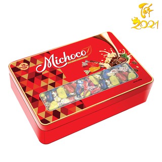 [Tết 2021] Kẹo Michoco hộp thiếc cửa sồ 350 gam Bibica