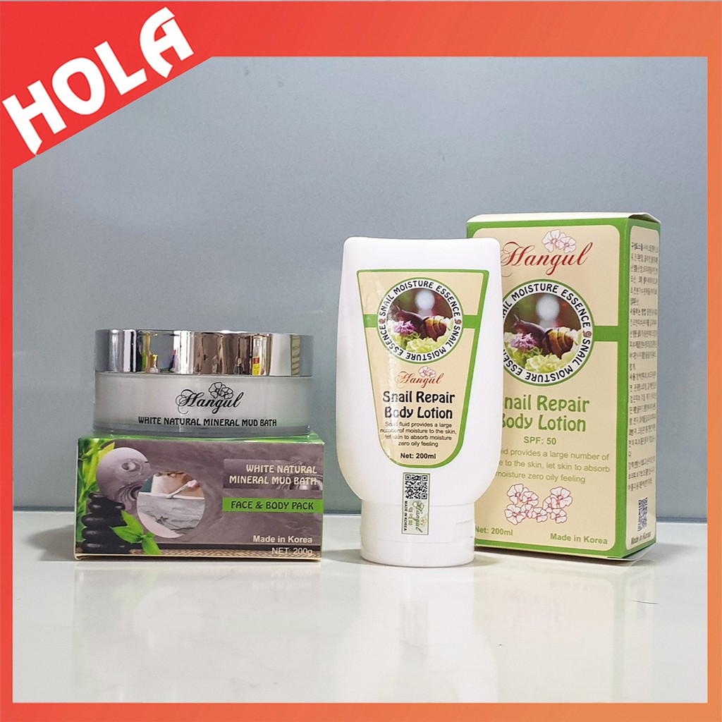 [CHÍNH HÃNG] COMBO Kem dưỡng toàn thân Hangul, giúp dưỡng trắng toàn thân và che khuyết điểm