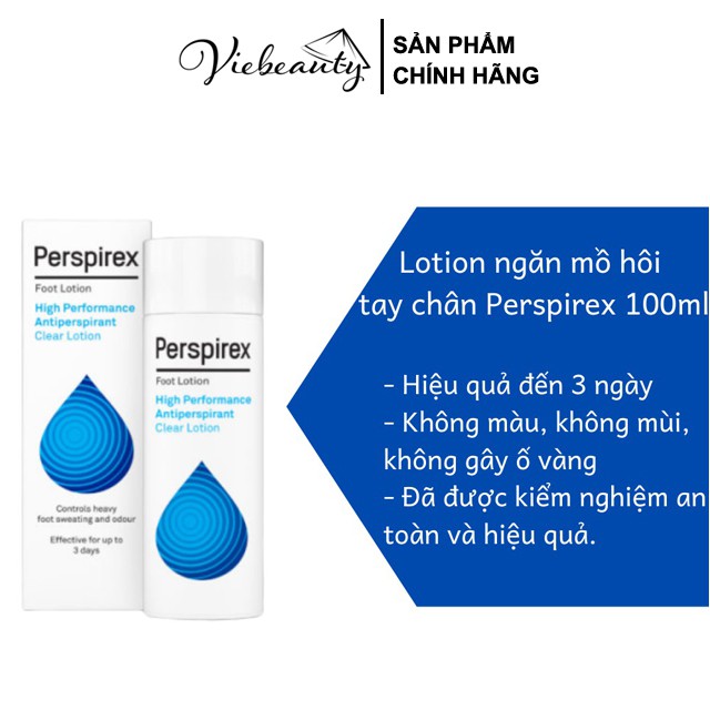 Lotion Ngăn Mồ Hôi Tay Chân Hiệu Quả Trong 3 Ngày Perspirex Foot Lotion 100ml - Viebeauty | BigBuy360 - bigbuy360.vn