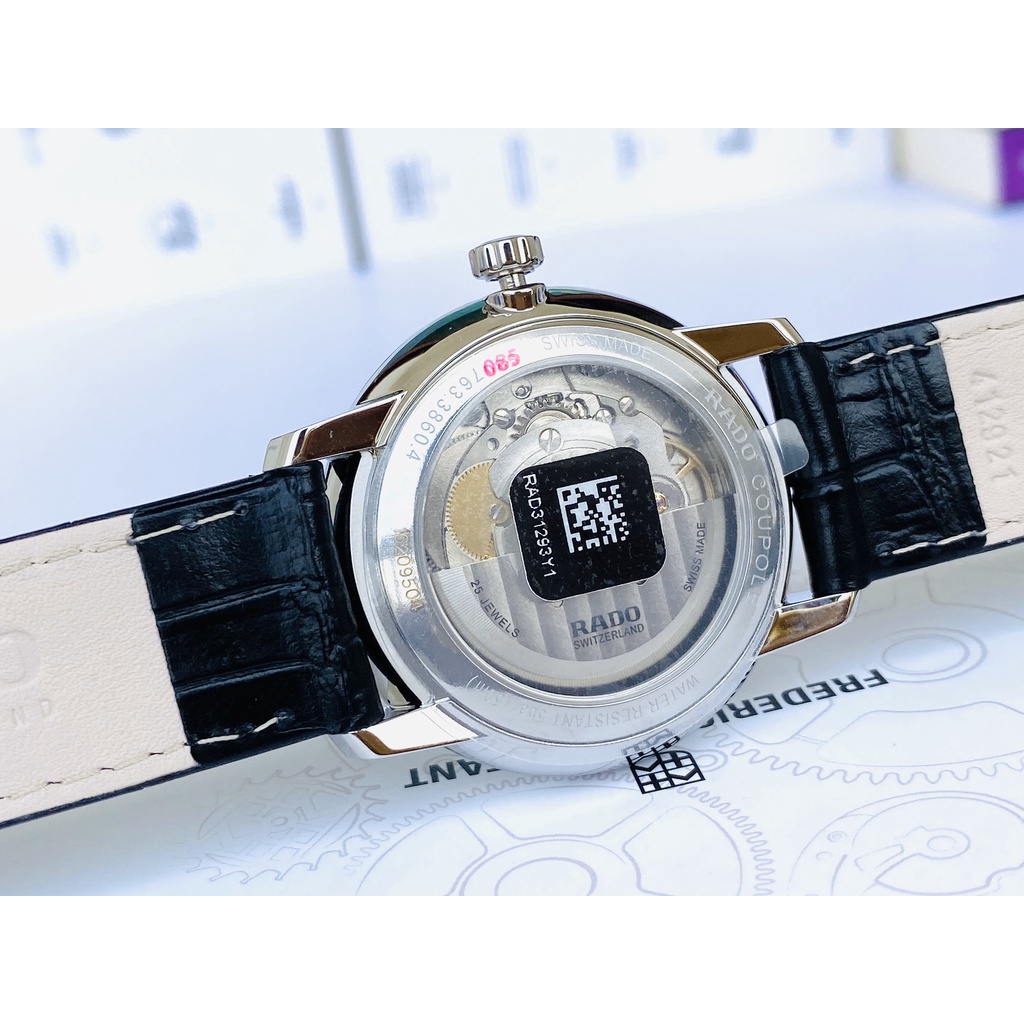Đồng hồ nam dây da Rado Coupole Classic R22860205