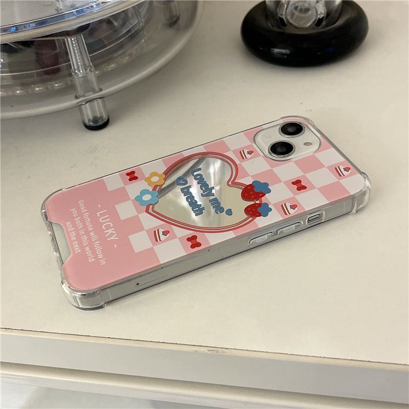 Ốp lưng iphone Ốp Điện Thoại Tráng Gương Họa Tiết Bánh Kem Cho Iphone 11Promax 14pro 6/6splus/7/7plus/8/8plus/x/xr/xs/11/14pro/13/pro/max/plus/promax Dinuo case