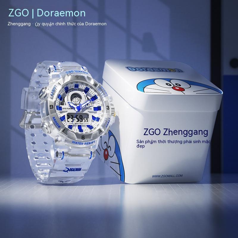Đồng Hồ Điện Tử Dạ Quang Đa Năng Chống Thấm Nước Hình Doraemon Cho Nam quà sinh nhật đồng hồ sinh viên