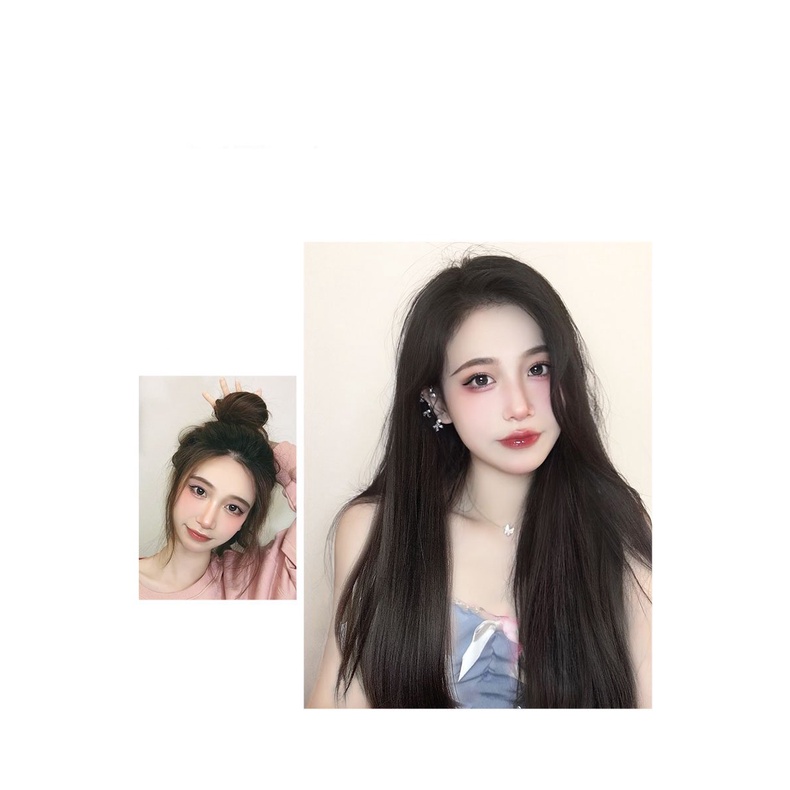 Tóc giả thẳng Minezo tóc kẹp giả 6 phím thẳng dài tự nhiên TG20