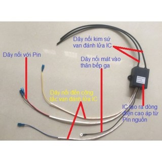 IC điện đánh lửa bếp gas âm dương 2 lò (IC 2 dây)