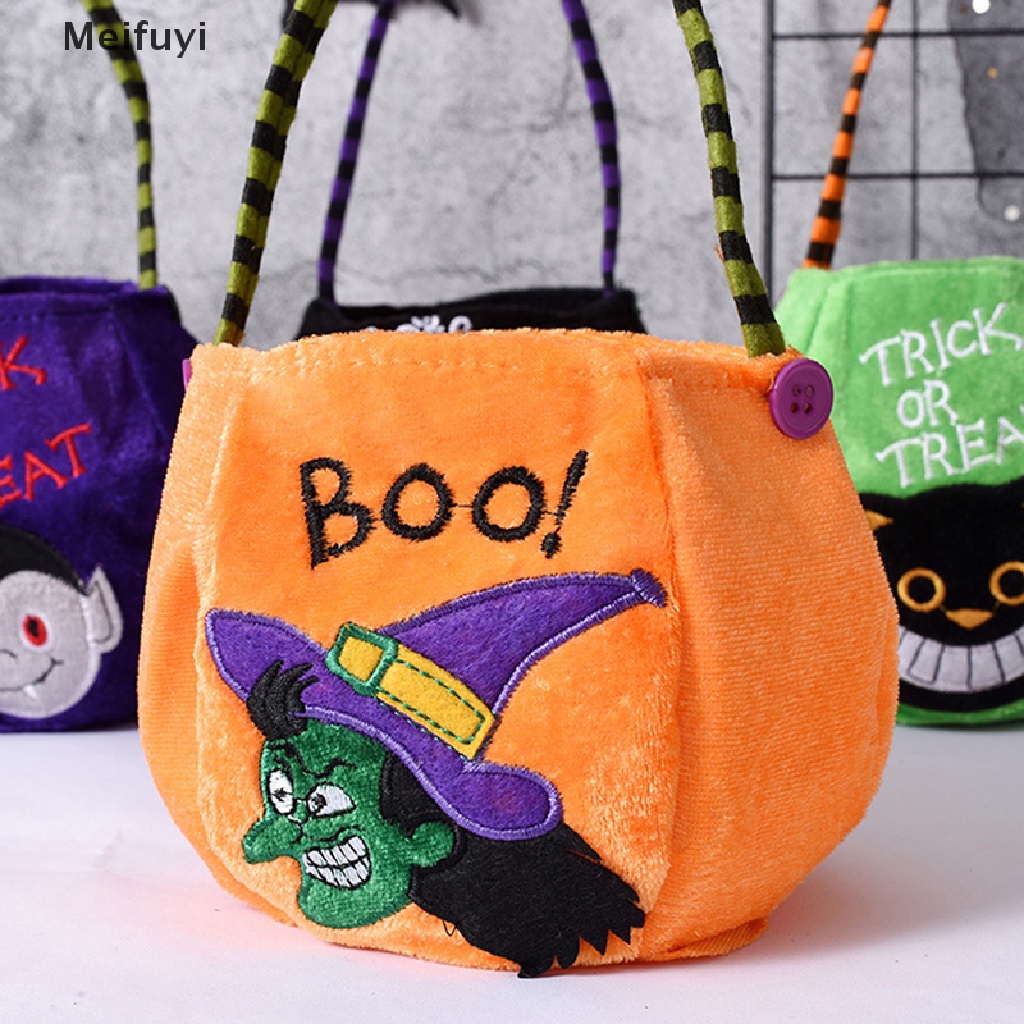 Túi Đựng Kẹo Halloween 2022 Hình Bí Ngô / Phù Thủy / Mèo Đen