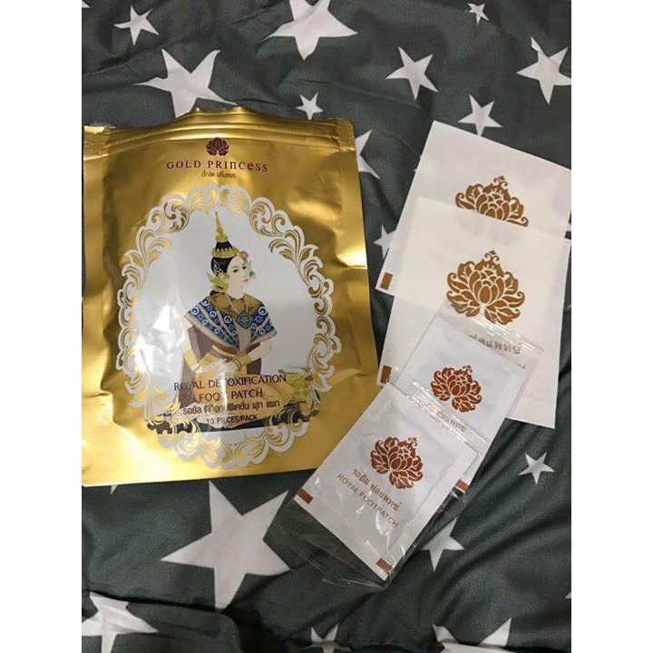 Gói 10 Miếng dán thải độc chân Thái lan Gold Princess