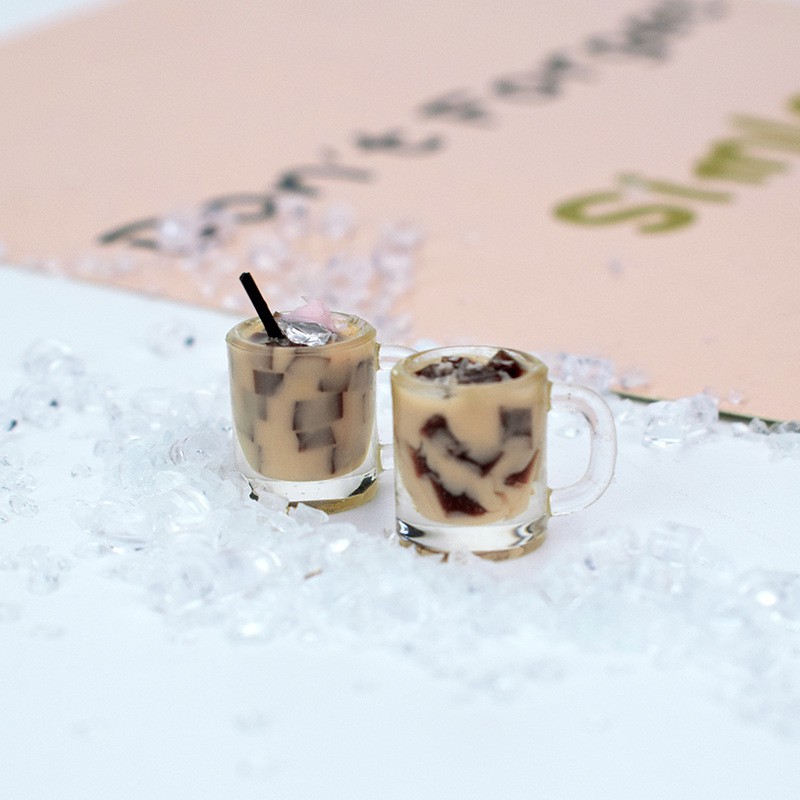 Mini Coffee Panna Cotta 1:12 1:6 Dollhouse Miniature Decor Accessory Shooting Props Toy Gift For Child