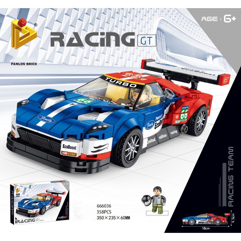 Bộ đồ chơi lắp ráp khối xây dựng hãng Panlos Brick xe đua Racing Car nhiều mẫu