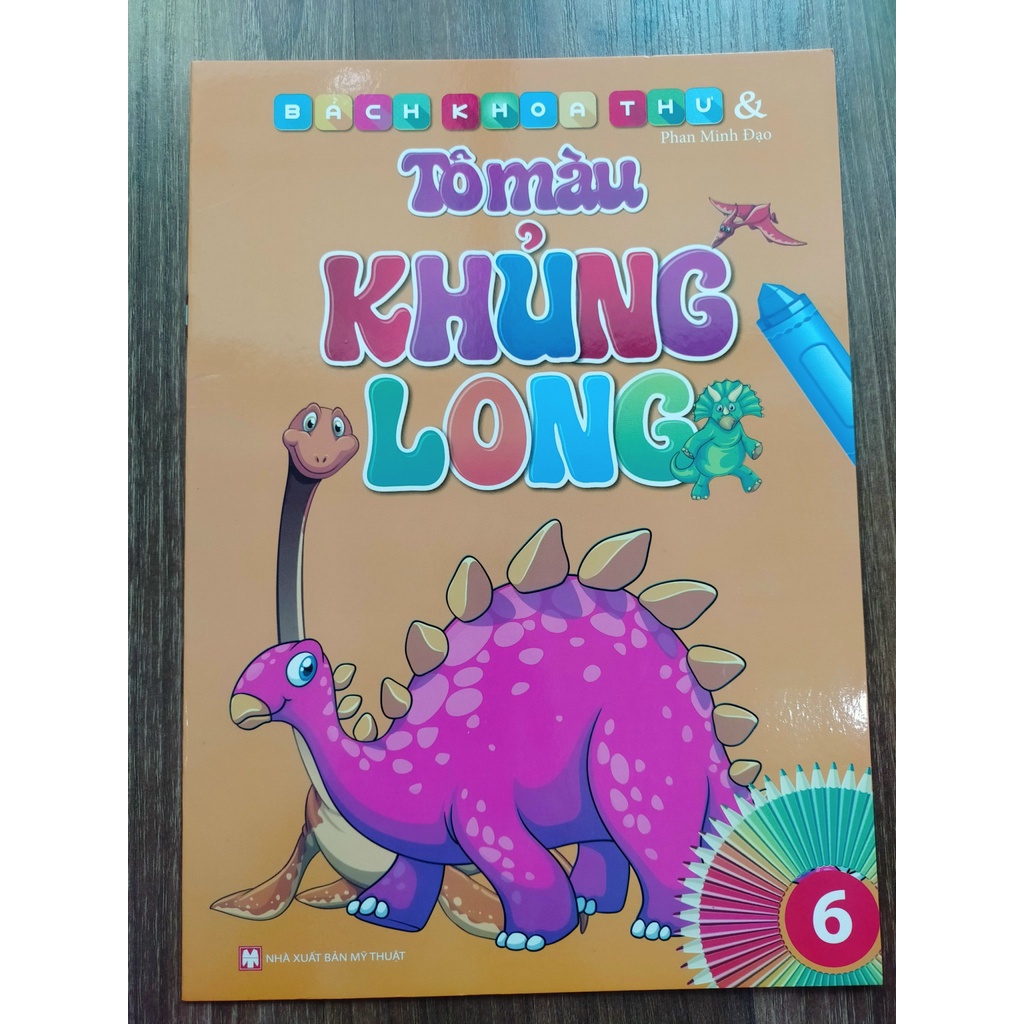 Sách - Bách khoa thư và tô màu khủng long 6