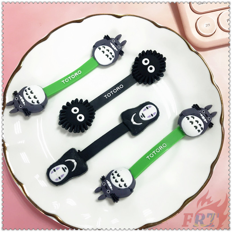 ◐ Dụng Cụ Quấn Dây Cáp Hình Hoạt Hình Miyazaki Hayao ◑ 1 Kẹp Giữ Dây Cáp Hình Nhân Vật Hoạt Hình Totoro