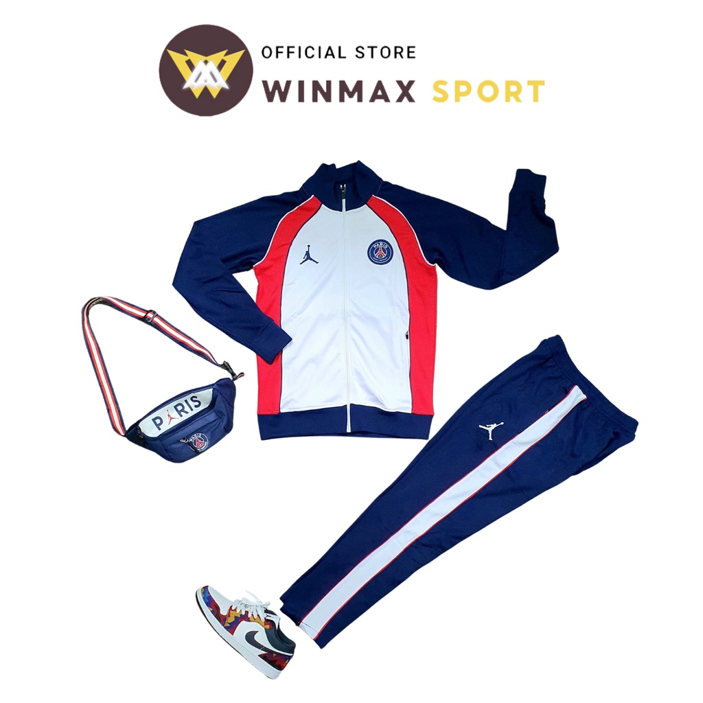 Bô Áo Khoác Bóng Đá Paris Saint Germain, Áo Khoác Nỉ Cao Cấp PSG Cổ Kéo - Thời Trang Cao Cấp WinMax