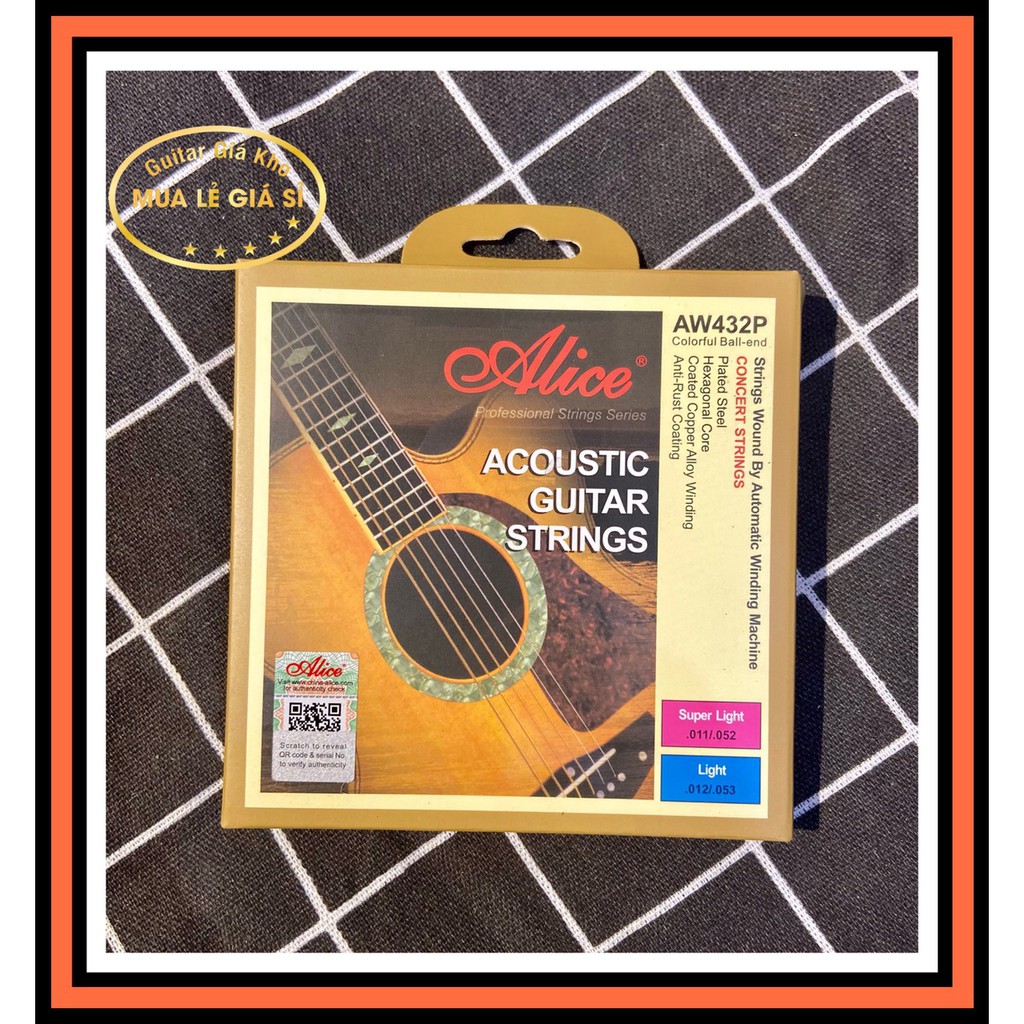 Bộ 6 Dây đàn guitar Acoustic Alice AW432 (Chính Hãng)