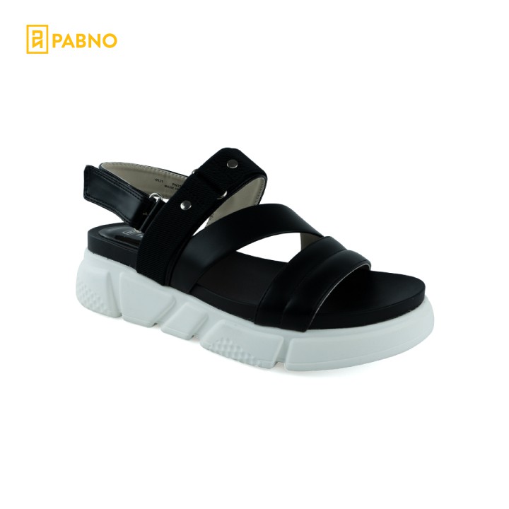 [ẢNH THẬT] Giày sandal nữ thể thao quai chéo, đế cao kiểu dáng cao cấp 3 quai 2 màu sang trọng PABNO - PN13013