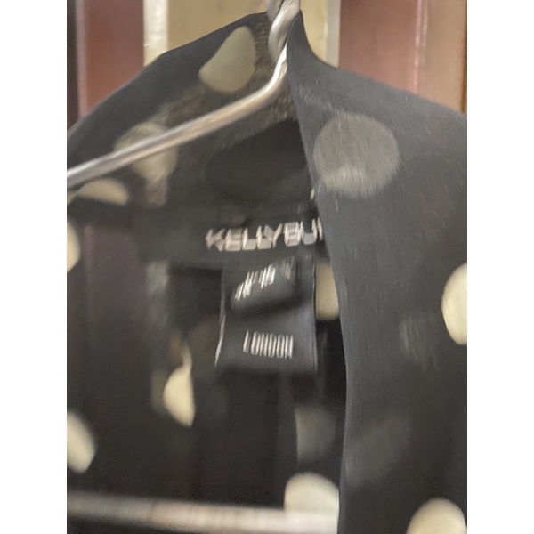 Áo sơ mi tay ngắn chấm bi KellyBui auth chính hãng