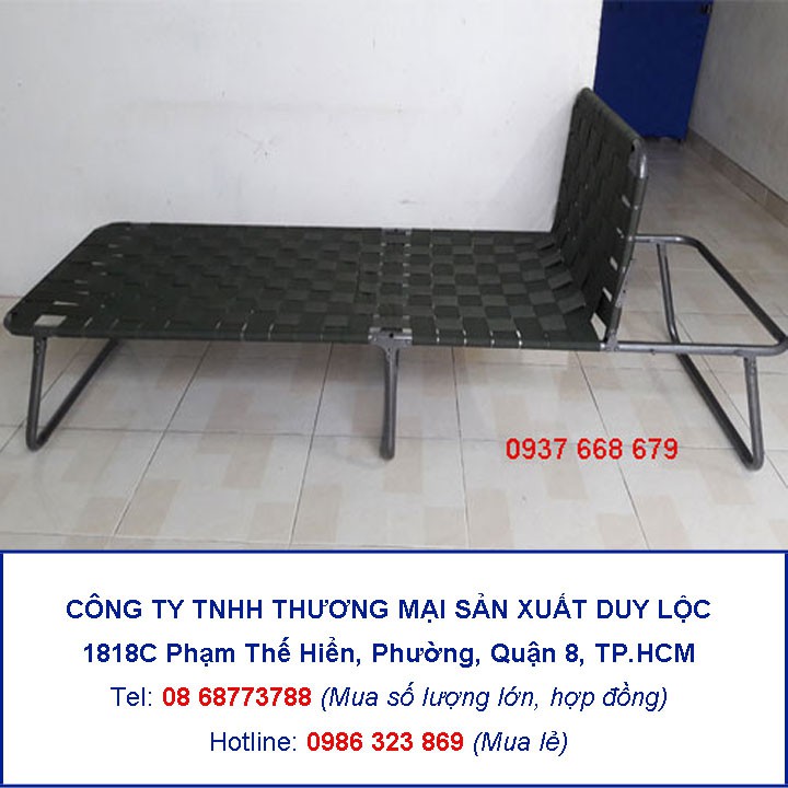 Giường xếp chân cao loại tốt Duy Lộc