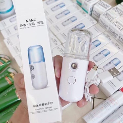 MÁY XỊT KHOÁNG PHUN SƯƠNG MINI XÔNG MẶT HỖ TRỢ CẤP NƯỚC DA TỐI ĐA