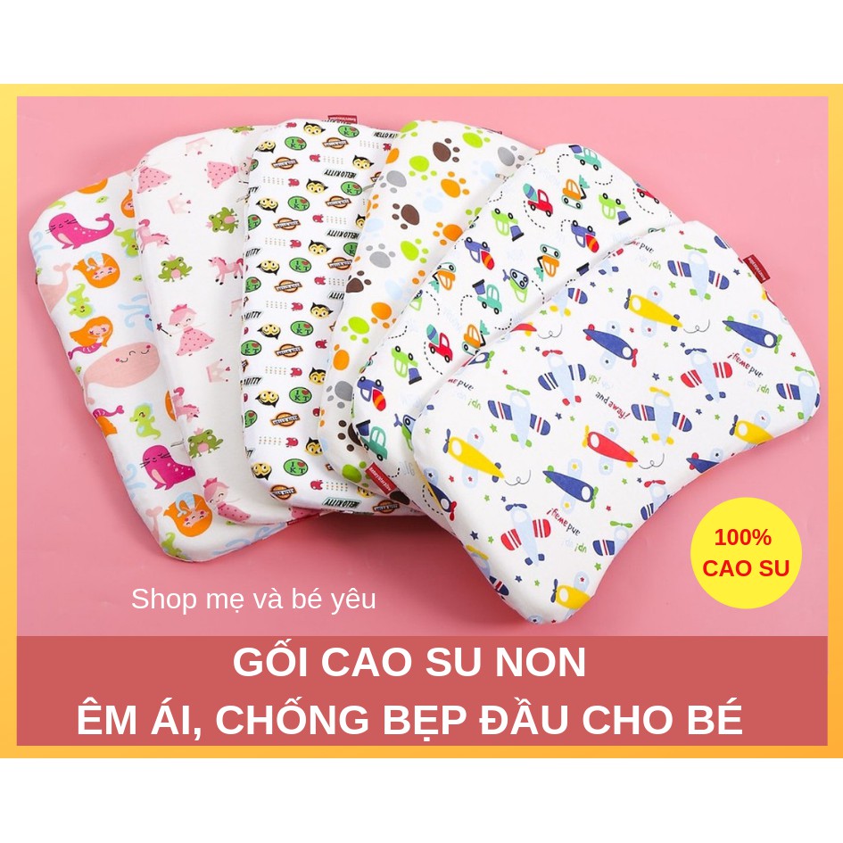 GỐI CAO SU NON CHO BÉ, LOẠI TO, CHỐNG BẸT ĐẦU CHO BÉ - 𝐆𝟐