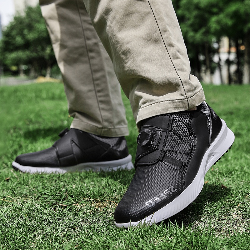 Giày Thể Thao Đánh Golf Không Cần Đinh Siêu Nhẹ Chống Trượt Chống Thấm Nước Thời Trang Cho Nam Và Nữ
