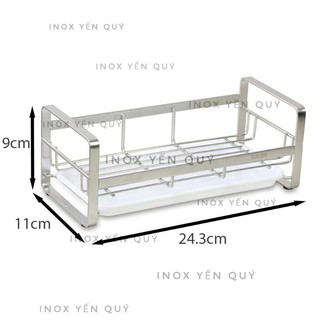 SUS304 Kệ để đồ rửa bát nhà bếp inox 304 có khay nước
