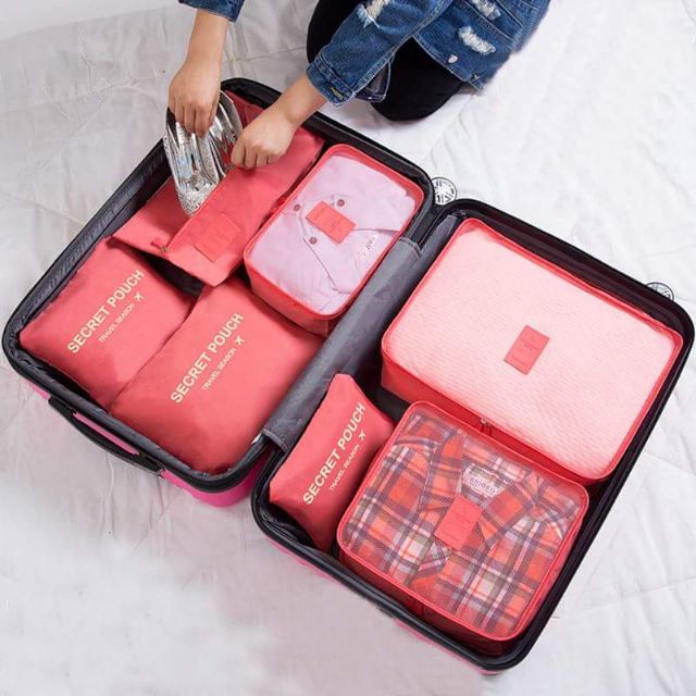 túi xếp đồ trong vali travel season - bộ gồm 7 túi