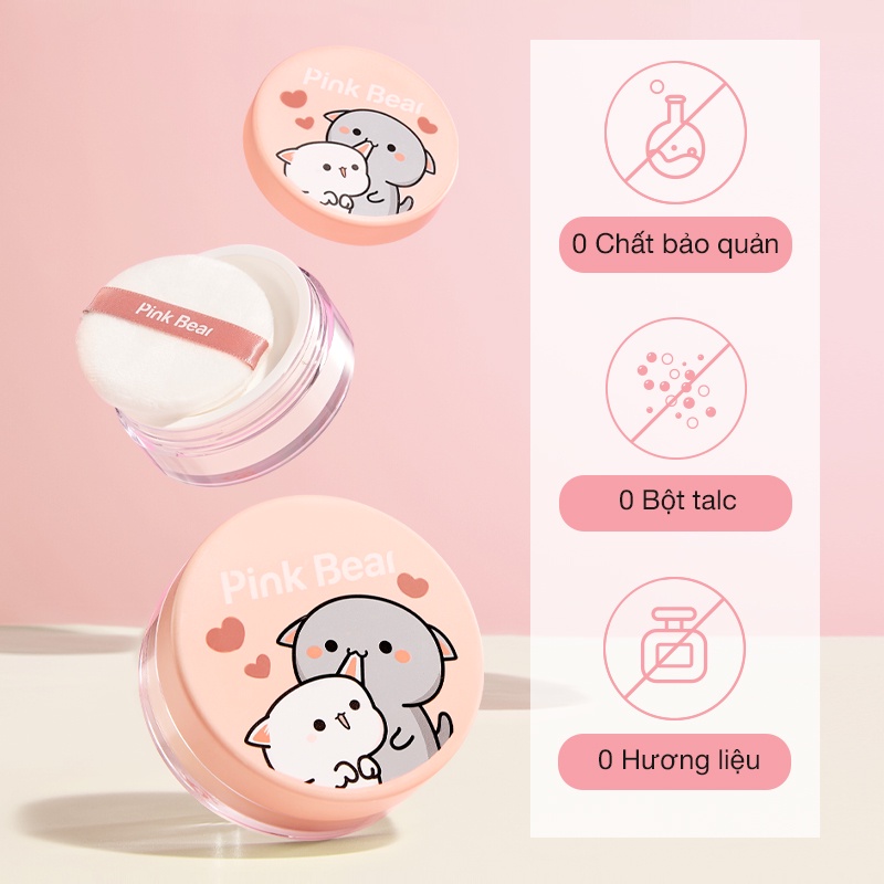 Phấn Phủ Dạng Bột Pink Bear Kiềm Dầu Powder 7g | BigBuy360 - bigbuy360.vn