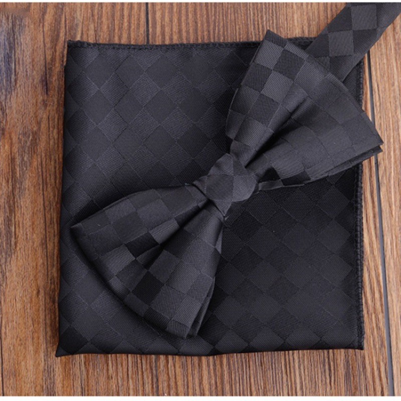 Set khăn cài áo vest và Nơ đeo cổ nam