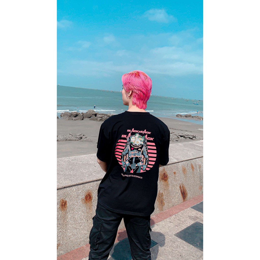 ÁO THUN PINK FLOWER - Áo thun cotton BLACKMIACK - Thun form rộng Unisex
