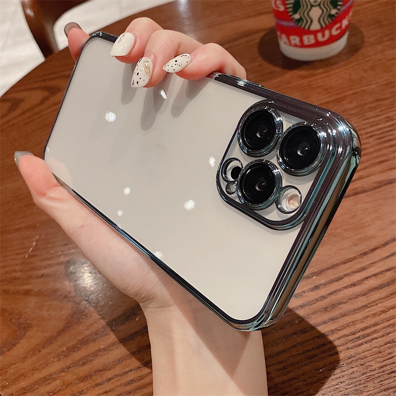 Ốp Điện Thoại Trong Suốt Chống Sốc Bảo Vệ Camera Cho iPhone 13 12 11 Pro Max Mini X XS XR