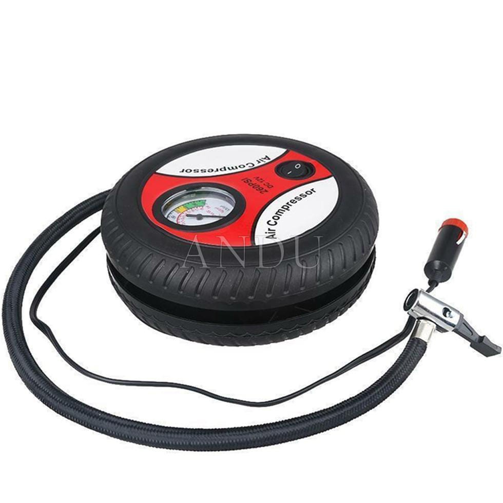 Bơm Lốp Điện Hình Bánh Xe Đa Năng 12V Mang Đi Tiện Dụng