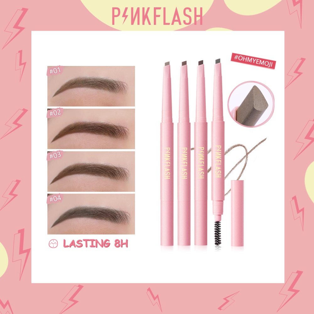 Chì kẻ lông mày PINKFLASH không thấm nước lâu trôi mềm mại trang điểm mắt làm đẹp
