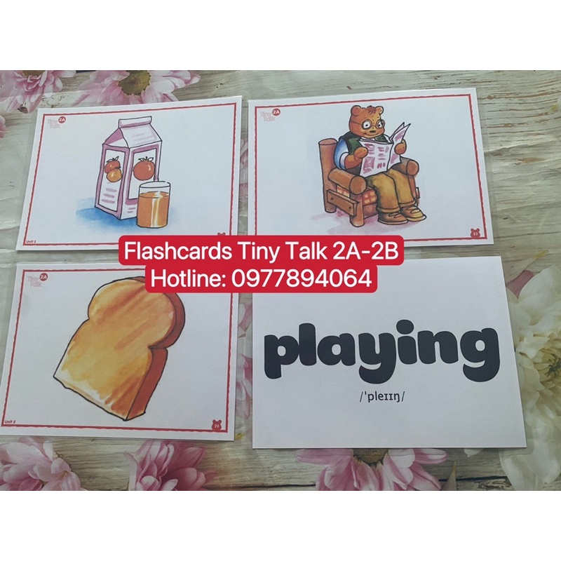 Flashcards  Tiny Talk 2A-2B dạy Tiếng Anh cho tre mầm nó  hiệu quả