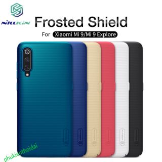 Ốp lưng Xiaomi Mi 9 hiệu Nillkin nhựa sần cao cấp chống mồ hôi vân tay ôm khít máy ( bảo vệ camera )để