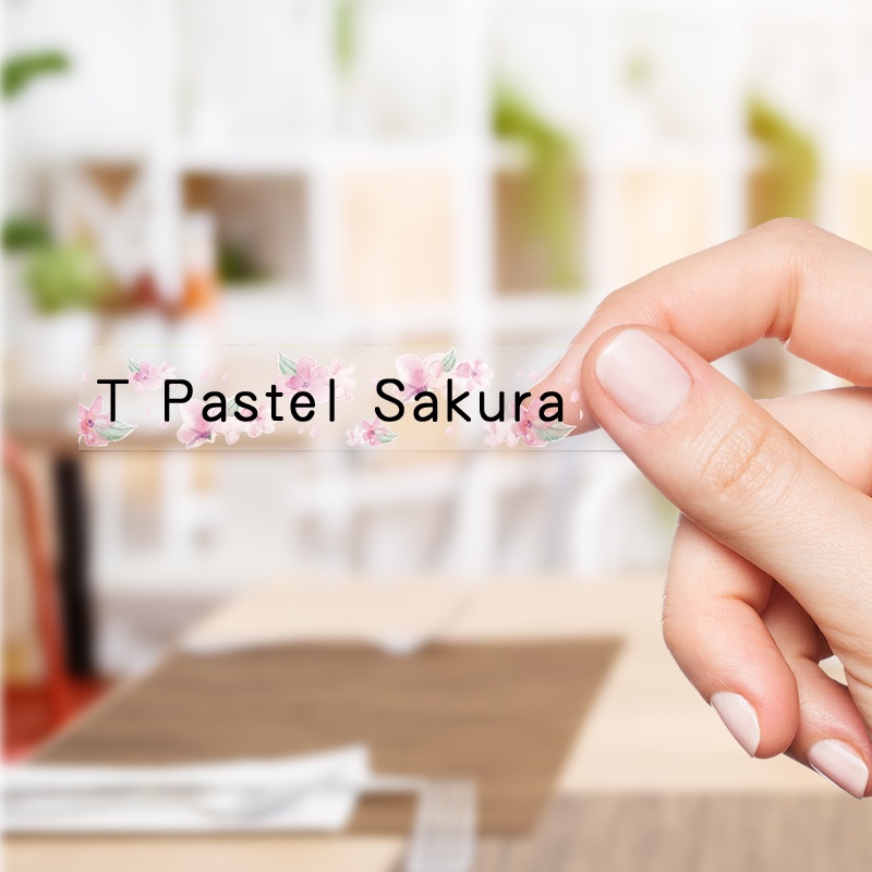 Băng dán nhãn họa tiết đáng yêu trong suốt Tương thích cho máy in nhãn Kingjim EPSON LW-300 LW-400 L