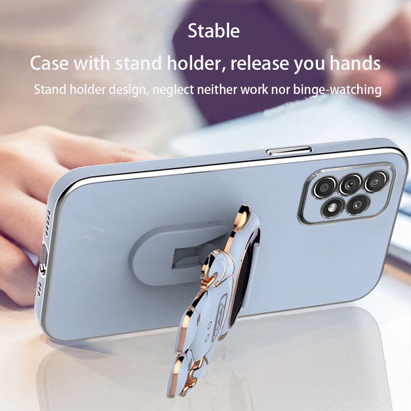 Ốp Điện Thoại Mềm Kèm Giá Đỡ Cho Samsung Galaxy A13 A33 A53 A73 5G A32 A52 4G S22 S21 S20 FE Plus Note20 Ultra