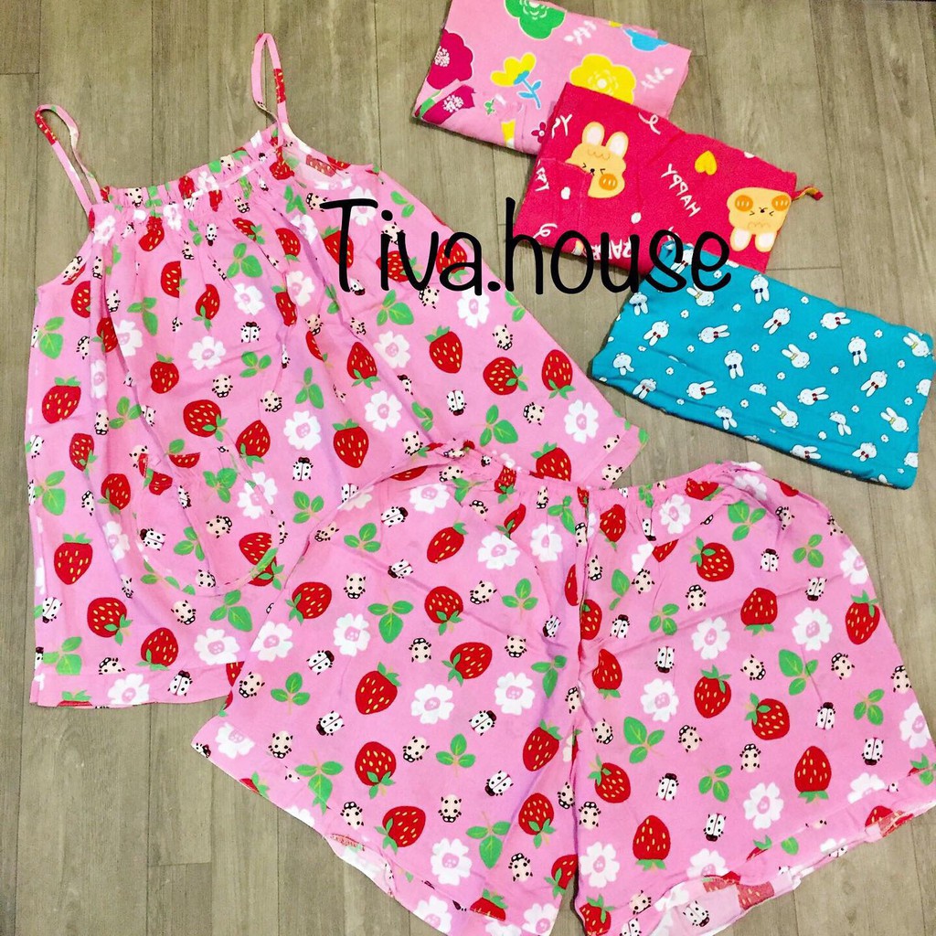 Set bộ tole áo 2 dây và quần đùi size lớn mã số 1