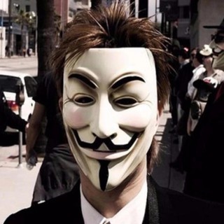 Mặt nạ Hacker mặt nạ Anonymous  Màu Vàng