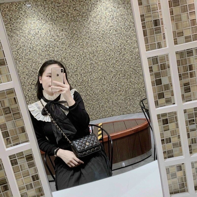 [Bán Sỉ] Túi đeo chéo katun x. trần ô trám chất da bóng mịn siêu xinh