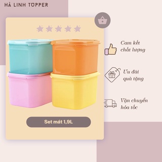 [set hộp trữ mát tupperware 1.9l-set hộp bqtp hàng chính hãng nội địa trung đựng siêu nhiều