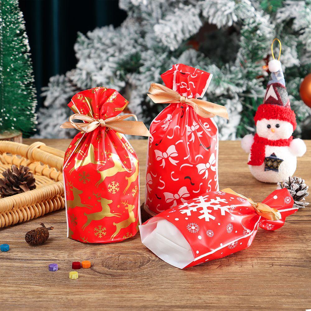 Set 50 Túi Đựng Bánh Quy Trang Trí Giáng Sinh Năm Mới