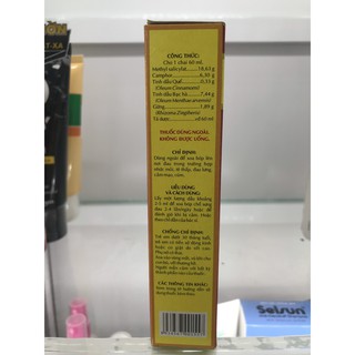 DẦU NÓNG MẶT TRỜI chai 60ml