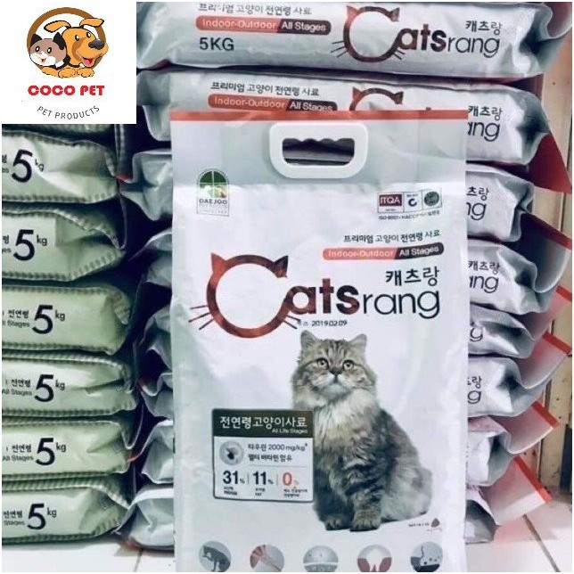 Bao 5kg Thức Ăn Hạt Catsrang Cho Mèo Mọi Lứa Tuổi