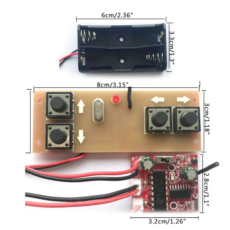 Bảng Mạch Nhận Điều Khiển Từ Xa 4 Kênh 2.4g Cho Xe Hơi Điều Khiển Từ Xa