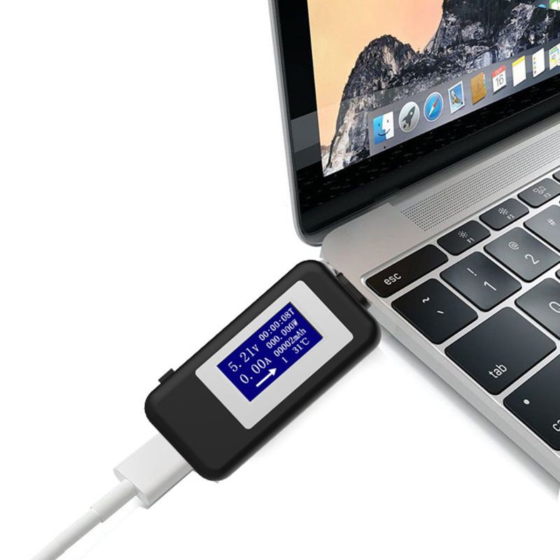 WER Thiết bị kiểm tra nguồn điện USB Type C với màn hình kĩ thuật số LCD đa chức năng với chức năng hẹn giờ