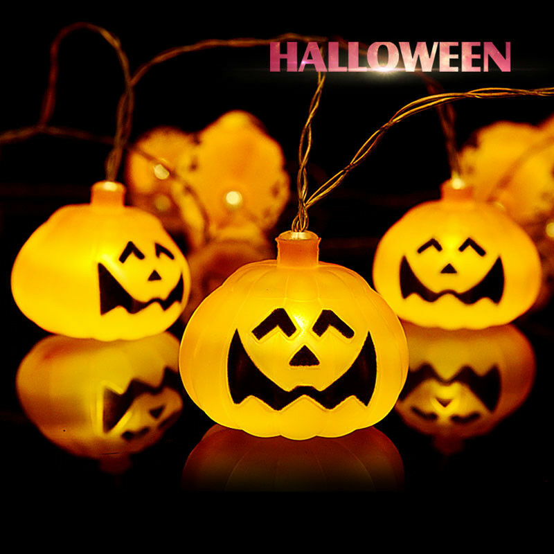 Dây Đèn LED Hình Quả Bí Ngô Độc Đáo Dài 1m / 2.9m Trang Trí Halloween