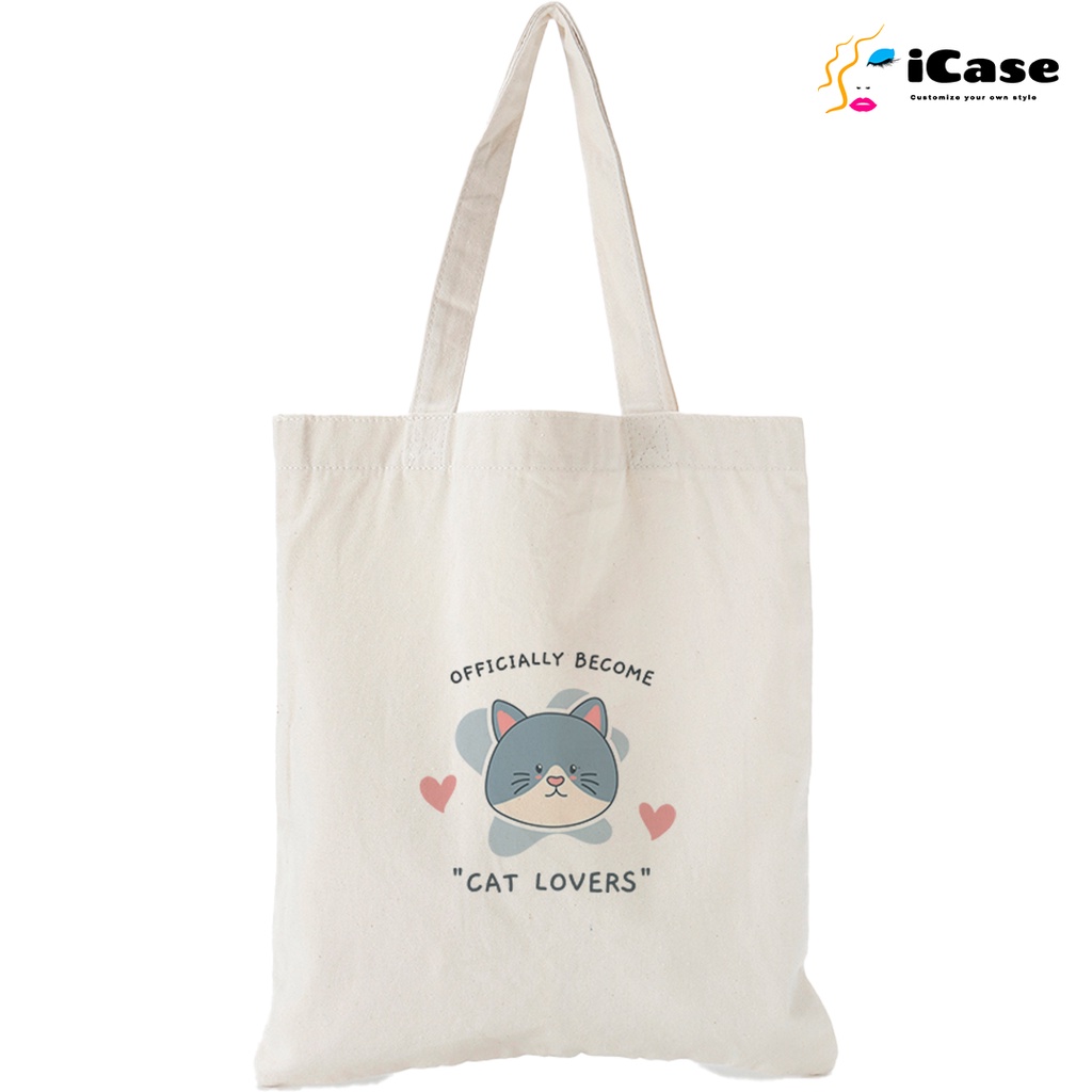 Túi vải Canvas iCase bộ sưu tập Animal Cute nhiều kích thước