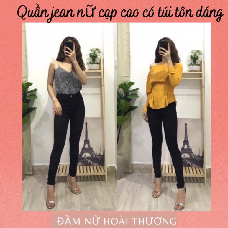 Quần Jean nữ đẹp - cạp cao co giãn cực tốt, thiết kế hợp trend và không bao giờ sợ lỗi mốt , '