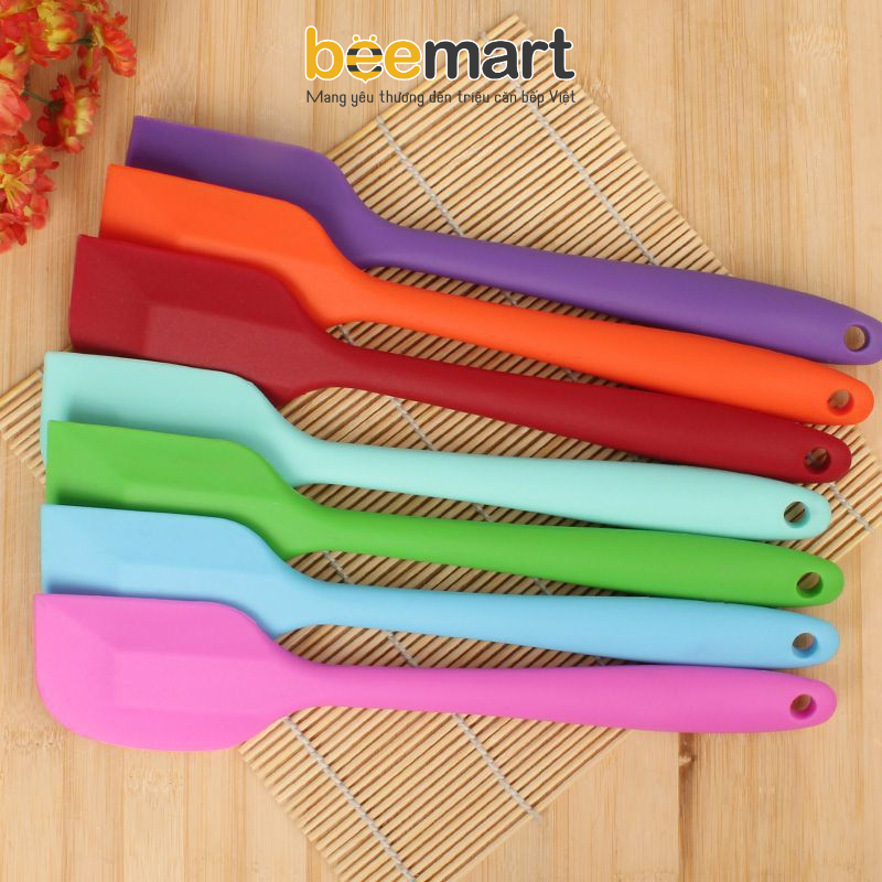 Cây Trộn Bột màu sắc cỡ 21 cm - Spatula Silicon Chất Lượng Cao Nhà Bee