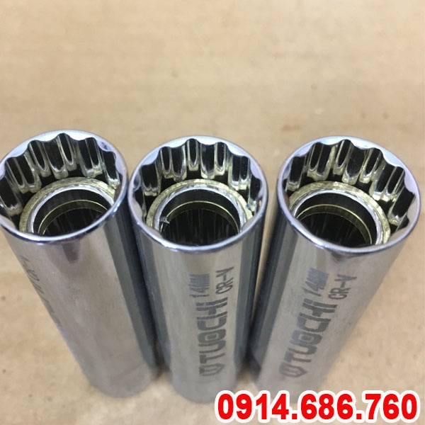 Khẩu tháo bugi 14mm có TỪ TÍNH, tuýp mở bugi có NAM CHÂM chuyên dụng