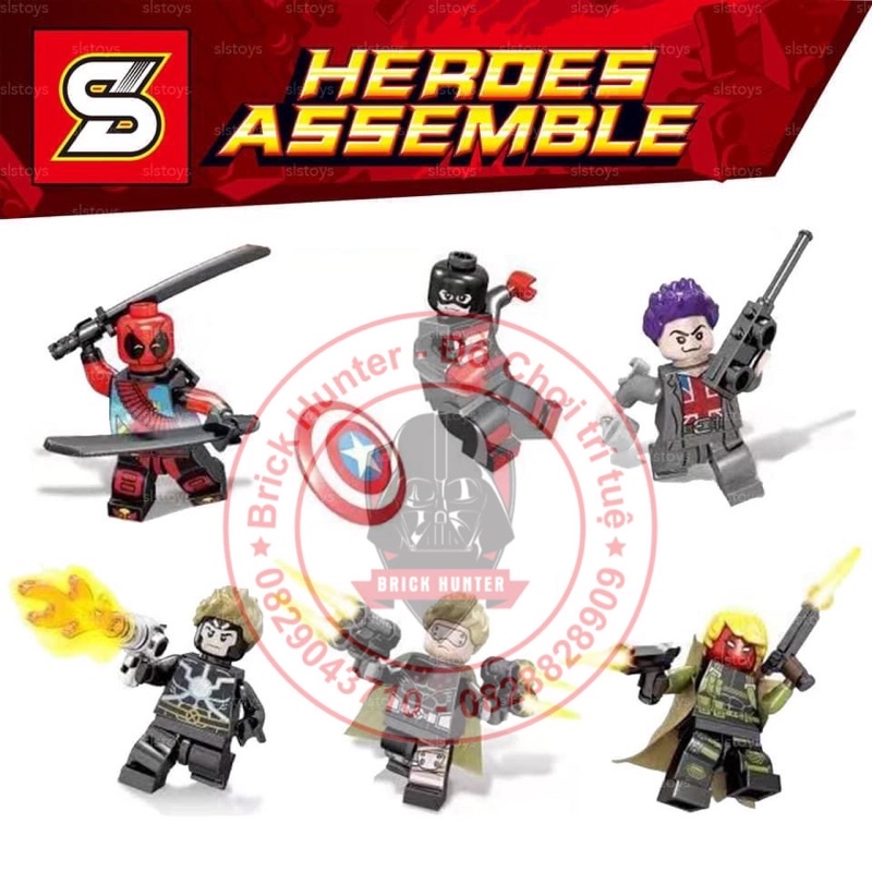 Xếp hình minifigures Marvel DC super heroes mô hình các nhan vật siêu anh hùng SY 672